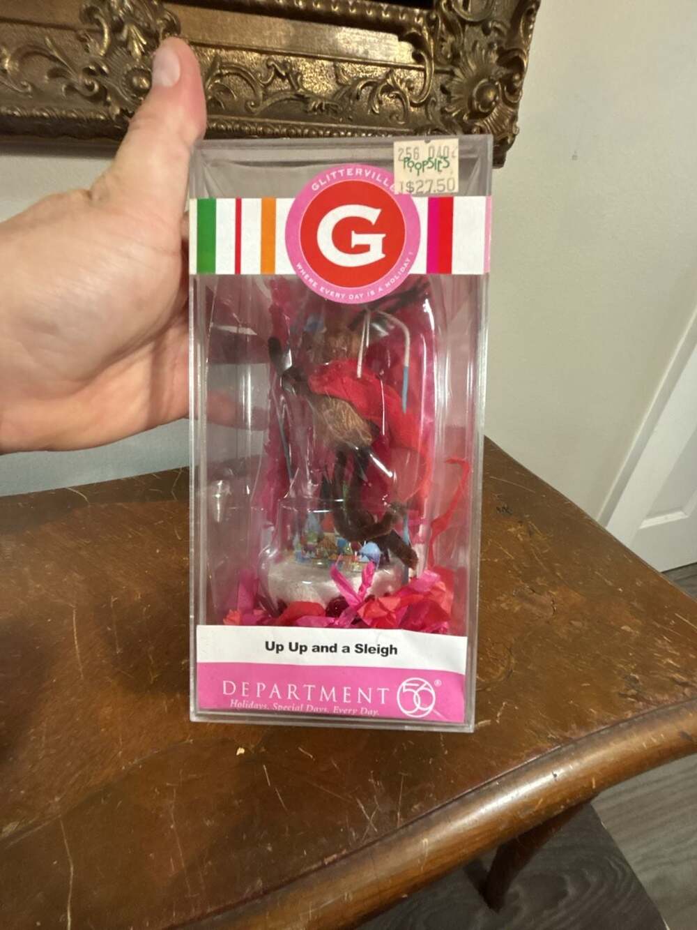 Glitterville Department 56 Up Up and a Sleigh Reindeer Ornament